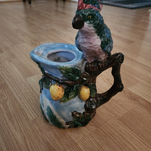 Whimsical Pacific Rum tropical parrot pitcher, 12 inches - Picture 5 of 6